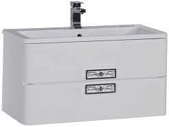 Aquanet Тумба с раковиной Паллада 90 белая – фотография-1