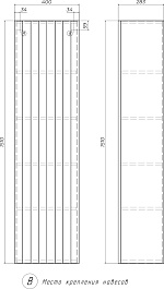 Vigo Шкаф пенал Finlay 400 подвесной белый – фотография-5