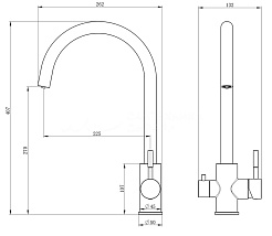 Oliveeka Смеситель для кухни KS OL-458022-BN никель матовый – фотография-2