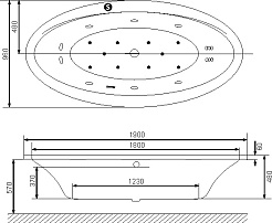 Excellent Акриловая ванна Lumina 190x95 – фотография-5