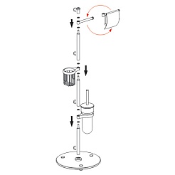 WasserKRAFT Комбинированная напольная стойка К-1246 – фотография-3