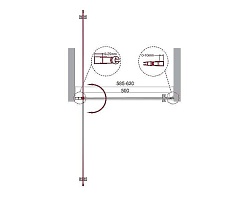 BelBagno Душевая дверь в нишу 60/195 ETNA-B-1-60-C-Cr-90 – фотография-9