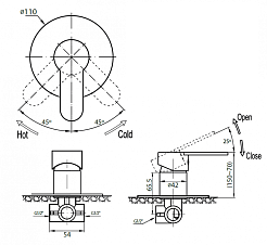 Cezares Смеситель LACONICO-DI-01 для душа – фотография-2