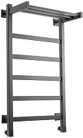 Domoterm Полотенцесушитель Квадро Плюс с полкой П6 500x800 черный
