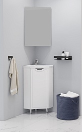 Corozo Мебель для ванной Мирра 40 угловая белая – фотография-2