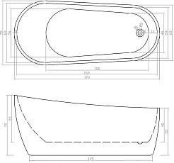 Ceruttispa Акриловая ванна Viva 170x75 СТ9127 – фотография-8