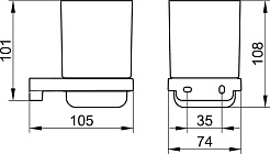 Keuco Стакан Collection Moll 12750 хром – фотография-2