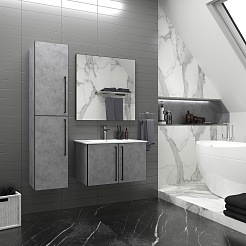 Brevita Тумба с раковиной Rock 60 бетон светло-серый – фотография-2