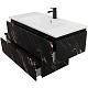 Cezares Тумба с раковиной Slider 100 с 2 ящиками подвесная чёрный фьюжн – фотография-39