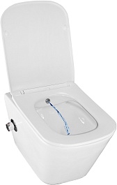 Azario Унитаз подвесной Hugo AZ-10007 безободковый с функцией биде белый – фотография-5