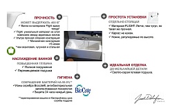 Jacob Delafon Ванна из искусственного камня Elite 180x80 E6D032-00, щелевой перелив – фотография-3