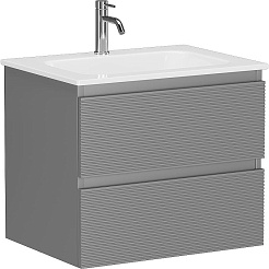 Sancos Тумба с раковиной Folk 60 ergraut soft раковина Grace 60 CN7011 – фотография-1