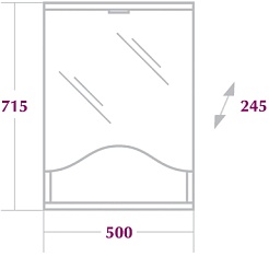 Onika Зеркальный шкаф Лидия 50.01 R – фотография-2