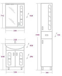 Onika Мебель для ванной Кристалл 55 R с ящиком – фотография-5
