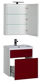 Aquanet Мебель для ванной "Латина 60" бордо 1 ящик (181077) – фотография-6