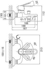 D&K Смеситель "Paulinus Rhein DA1353201" для ванны – фотография-3