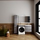 Style Line Тумба с раковиной под стиральную машину Леон 120 R подвесная Люкс Plus серая матовая – картинка-20