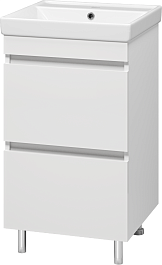 Misty Тумба под раковину Енисей 50 2 ящика белая – фотография-2