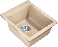 Milacio Мойка кухонная Murcia 42 Cuarzo бежевая – фотография-1