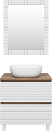 Brevita Мебель для ванной Dakota 70 дуб галифакс олово/белая – фотография-1