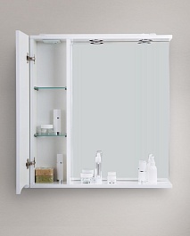 BelBagno Зеркало-шкаф MARINO-SPC-700/750-1A-BL-P-L Bianco Lucido – фотография-3