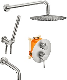 Milacio Душевая система Ultra MCU.150.SS нержавеющая сталь – фотография-1