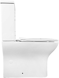 Azario Унитаз-компакт Fresco AZ-8302 безободковый с бачком с сиденьем микролифт белый – фотография-3