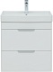 Aquanet Тумба под раковину Ирис New 60 2 ящика подвесная белая глянцевая – фотография-15