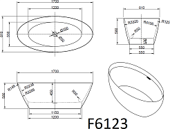 Frank Акриловая ванна 170x81 F6123 white – фотография-8