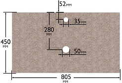 СанТа Столешница под раковину 80.5 900147 речной песок – фотография-5