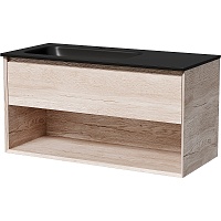 Sancos Тумба с раковиной Marmi 1.0 100 L дуб галифакс натуральный раковина Grace 101 L CN7014MB