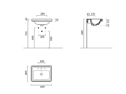 GSI Подвесная раковина Classic 8731111 60 см – фотография-2