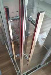 Esbano Душевой уголок Flex 90x90 ESF-90KV-C профиль хром стекло прозрачное – фотография-7