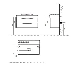BelBagno Мебель для ванной ANCONA-N 900 Bianco Lucido – фотография-3