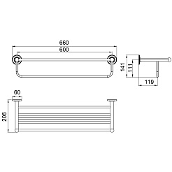 Timo Полка для полотенец Nelson 160058/02 – фотография-2