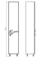 ASB-Mebel Пенал для ванной Терни 40 – фотография-2