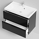 Водолей Тумба под раковину Бест 80 подвесная черная – картинка-14