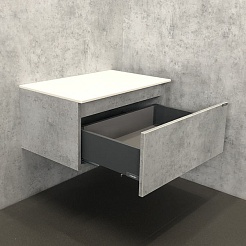 Comforty Тумба подвесная Осло 60 бетон светлый – фотография-3