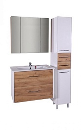 ASB-Mebel Пенал для ванной Лира 35 дуб золотой – фотография-2