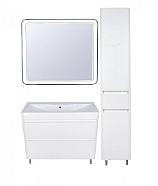 Style Line Тумба с раковиной напольная Атлантика 90, Люкс антискрейч, PLUS – фотография-11