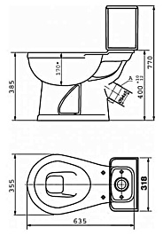 Оскольская керамика Унитаз-компакт Дора 422004 красный – фотография-4