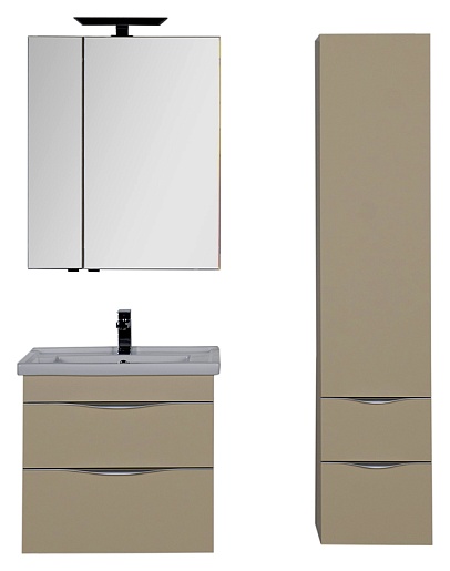 Aquanet Тумба с раковиной "Эвора 70" сливочная – фотография-6