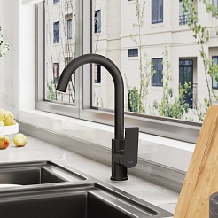 Tokito Смеситель для кухни AMA чёрный TOK-AMA-1013BL – фотография-2