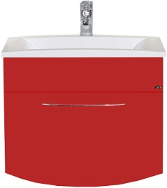 Misty Тумба с раковиной Корсика 70 алый мак – фотография-1