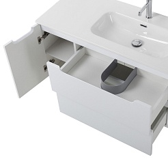 BelBagno Тумба под раковину Etna 100 R подвесная Bianco Lucido – фотография-11