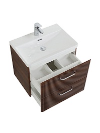 BelBagno Тумба с раковиной Due 50 подвесная Noce ручки Хром полированный – фотография-13