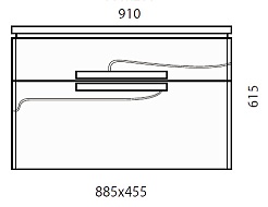  Тумба с раковиной "Nota 90" черная – фотография-3