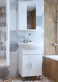 Mixline Мебель для ванной Эталон 52 L белая – фотография-1