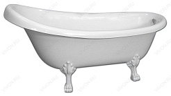 Фэма Ванна из литьевого мрамора Салерно (ножки бронза, слив-перелив бронза) – фотография-2