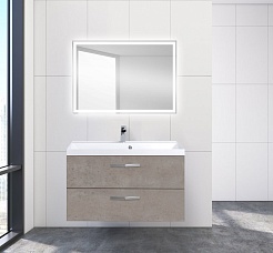 BelBagno Тумба с раковиной AURORA 900 Cemento Pallido, ручки хром – фотография-2